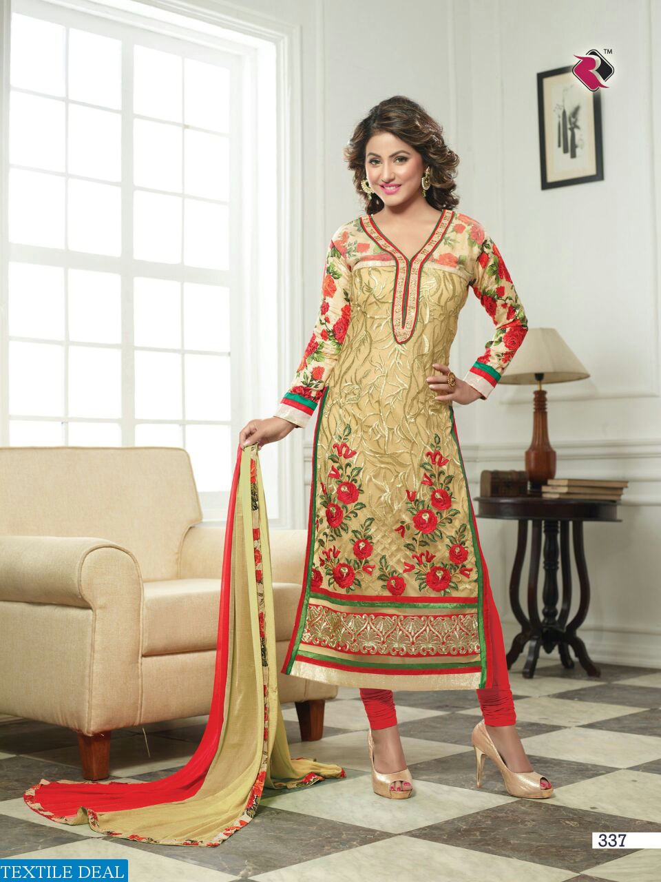 kohinoor vol-2 Faux Georgette Embroidered heena khan collection